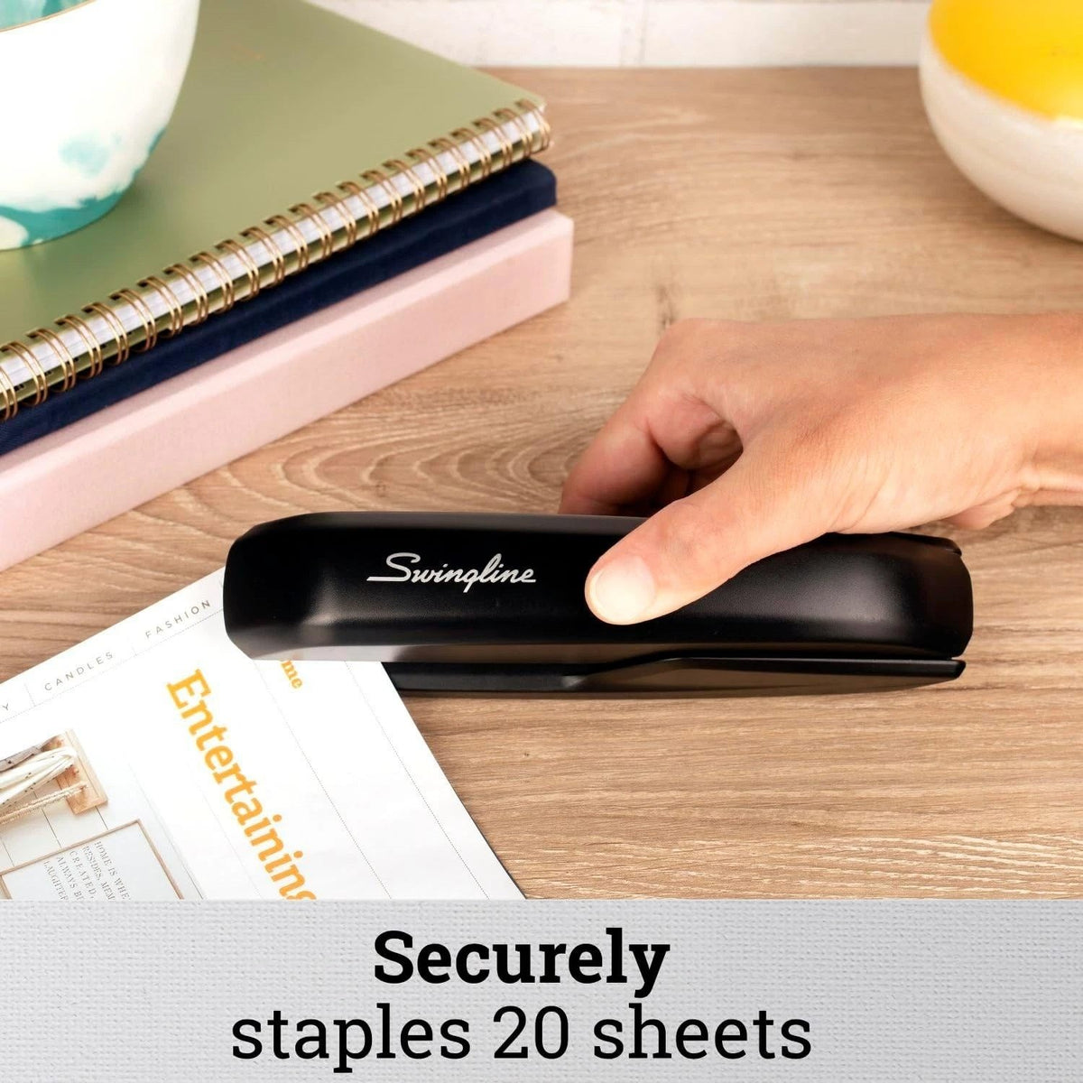 Set of 2 Swingline 545 S7054501 Standard Stapler 20 Sheet Capacity Black