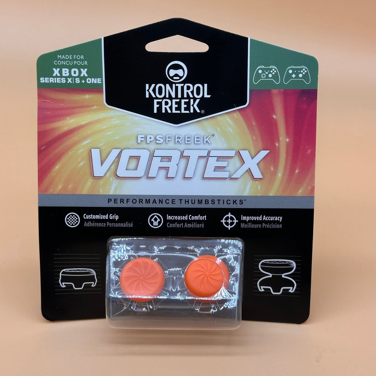 Performance Thumbsticks 1 High-Rise, 1 Mid-Rise Orange for Xbox Series X, S,
