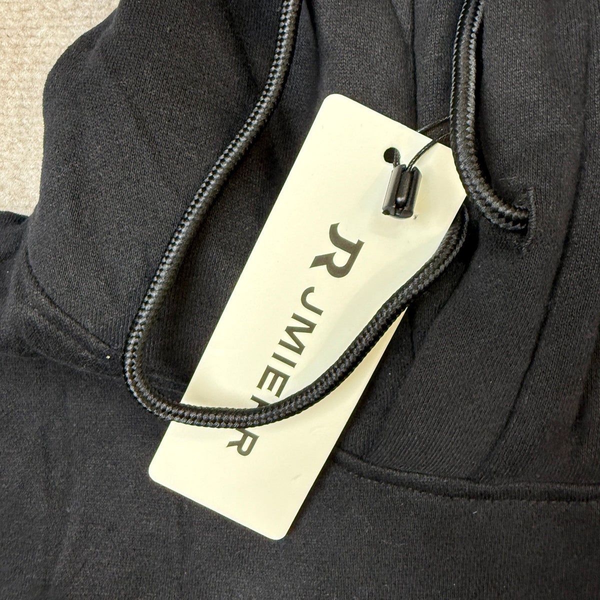 MSRP $38 JMIERR Mens L Black Fleece Lined Oversized Hoodie Pullover Sweatshirt