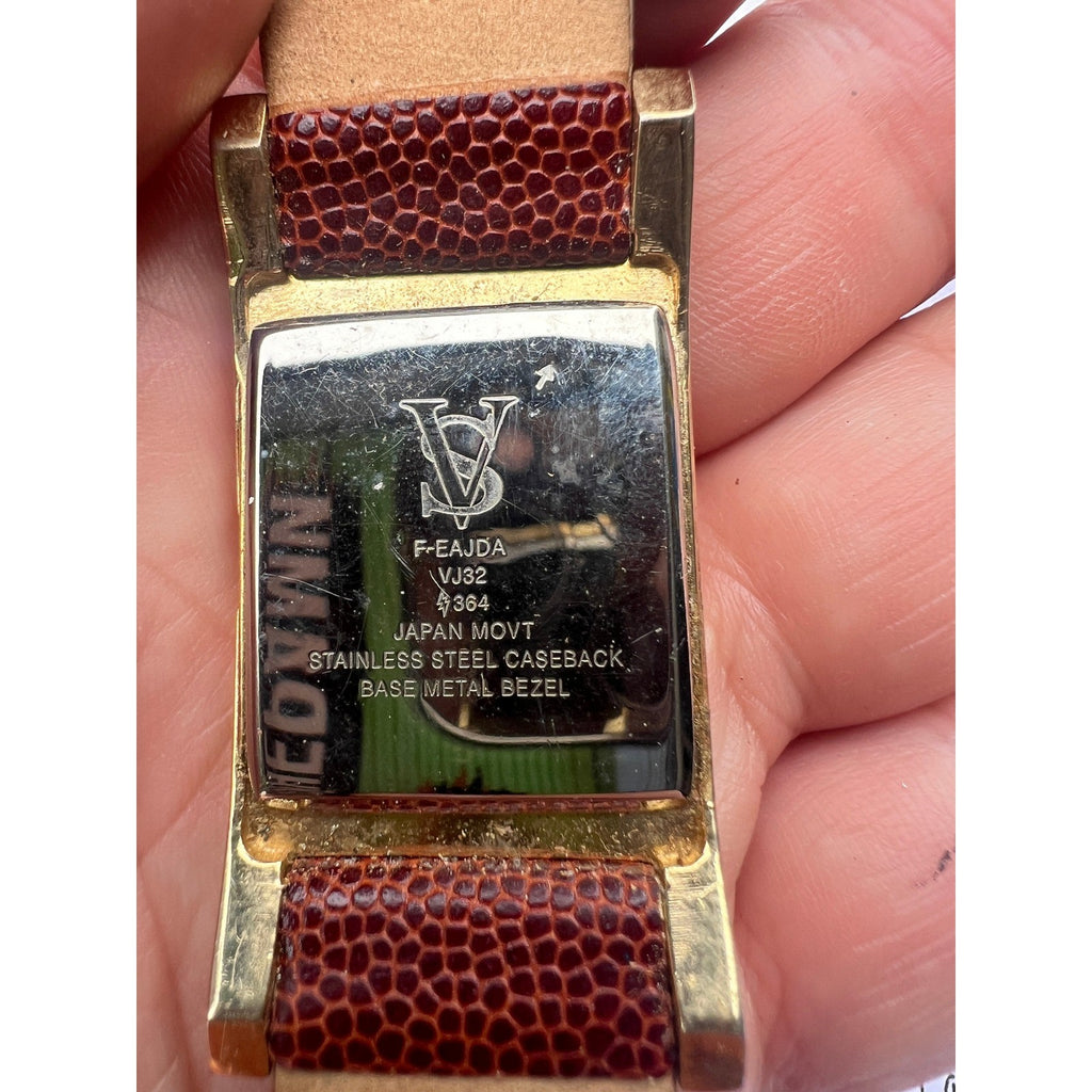 SV Sergio Valente Diamond Unisex Dress Watch Brown F-EAJDA VJ32 For Parts/Repair