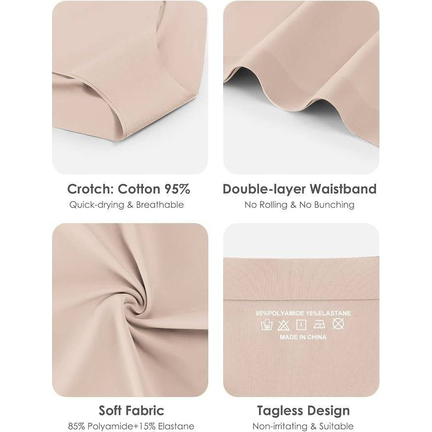 MSRP $23 Kalapa 6 Pack Women's M Underwear Seamless Full Coverage Breathable