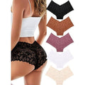 Set of 5 READY TO LOVE Sexy Women's L Underwear Lace Shorts V Waist Breathable