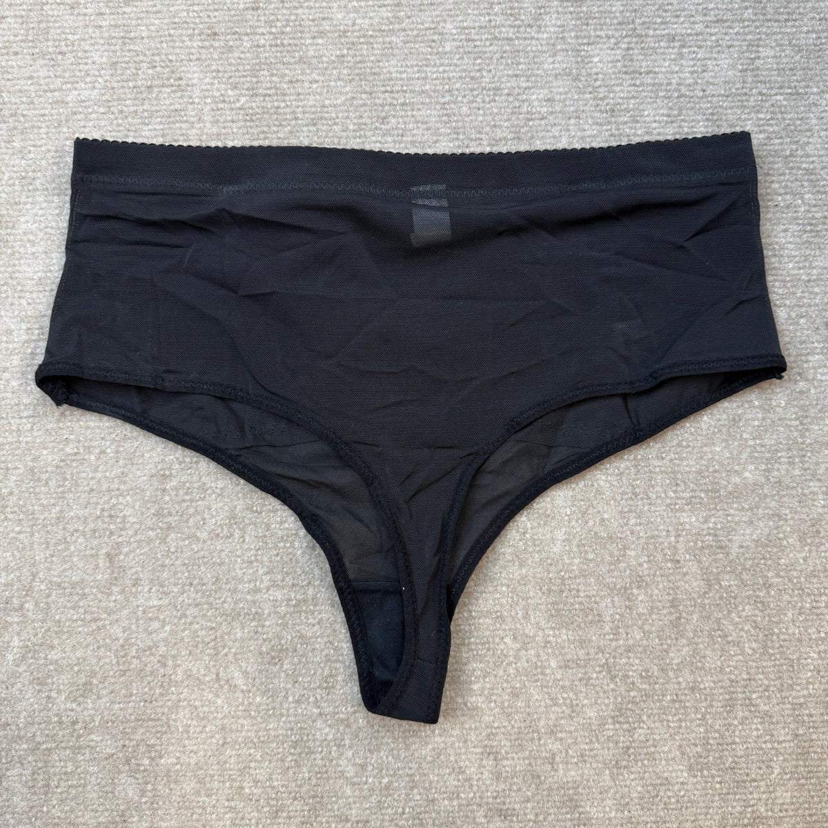 SIMIYA Women's 2XL Black Tummy Control Firm Stomach Shapewear Thong Underwear