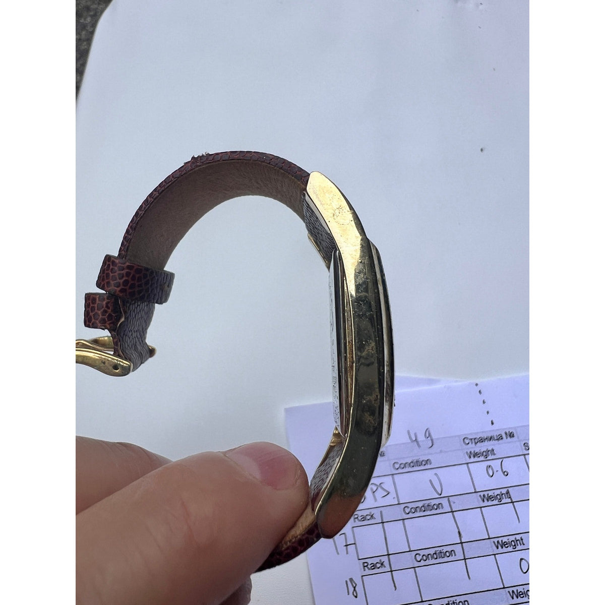 SV Sergio Valente Diamond Unisex Dress Watch Brown F-EAJDA VJ32 For Parts/Repair
