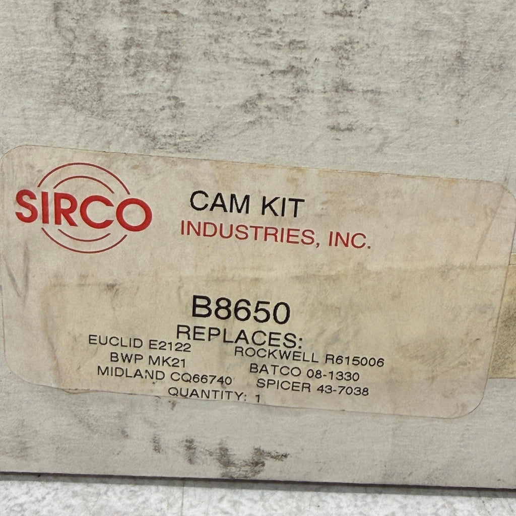 Sirco B8650 Brake Camshaft Repair Kit Replaces Euclid E2122 Rockwell R615006