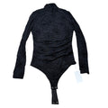 MSRP $45 REORIA Women's M Trendy Sexy Mock Turtle Neck Bodysuit Long Sleeve