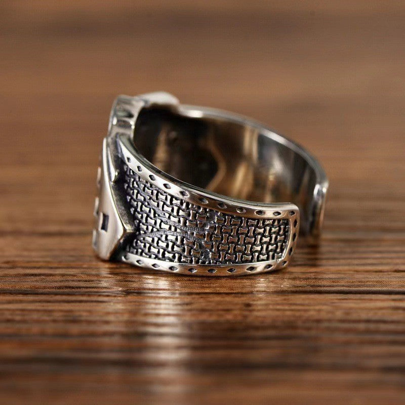 Poker Ring Royal Flush Card Men's Women's Gothic Punk Stainless Steel Size 8