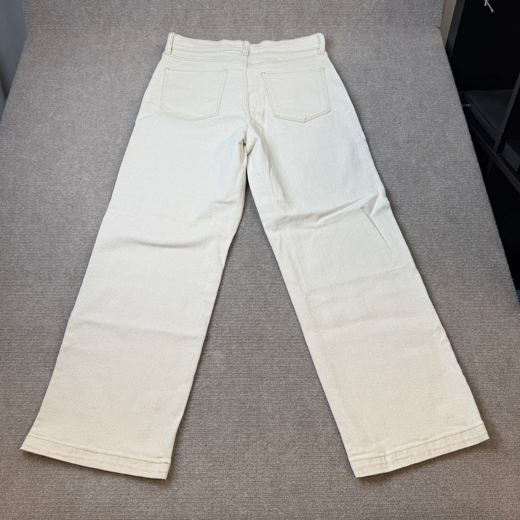 MSRP $48 St. John's Bay Womens 12 Natural Wide Leg High Rise Pants