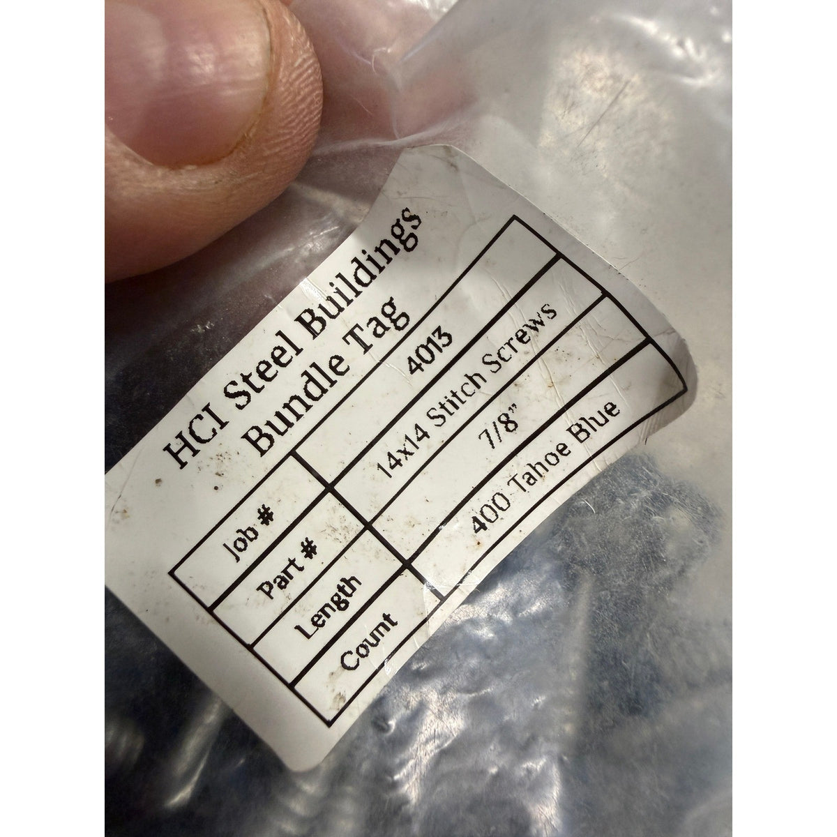Lot of 800 Tahoe Blue 14 x 7/8" Stitch Screws Roofing Hex Washer Head