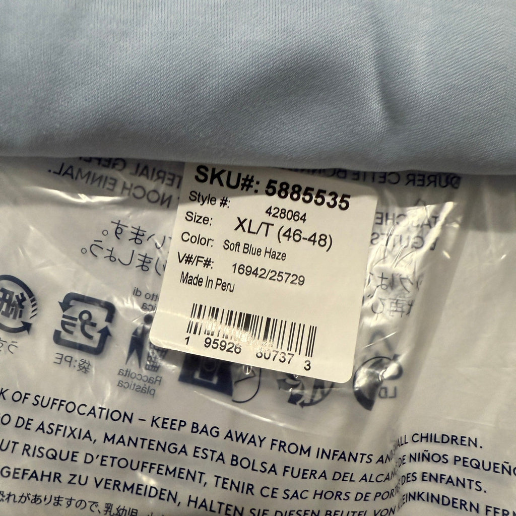 2 Pack Lands' End Mens XL/T Rich Coffee, Soft Blue Haze Polo Shirt Short Sleeve