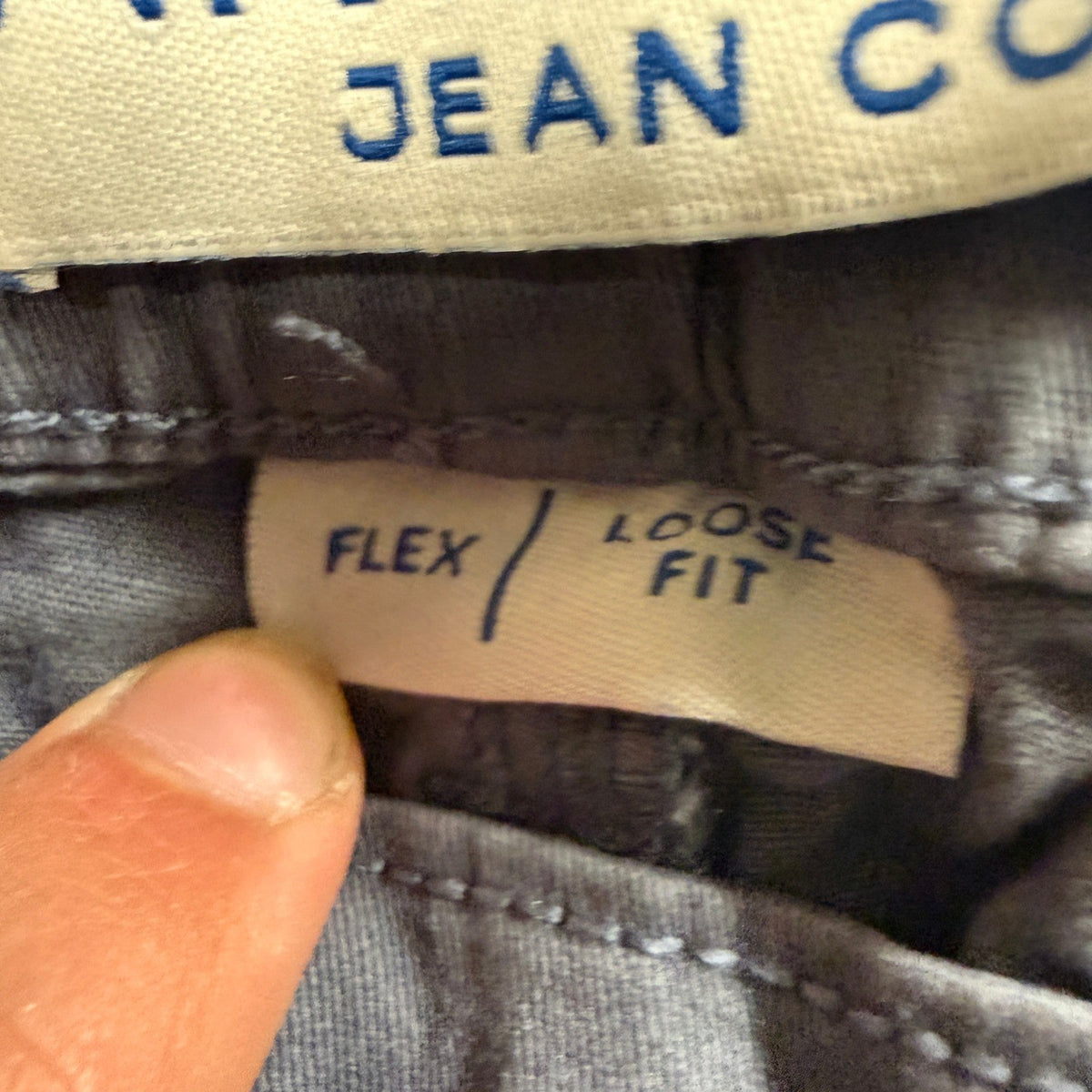 MSRP $54 Arizona Jean Co Mens 4XL Tall Ombre Blue Loose Fit Flex Cargo Pants