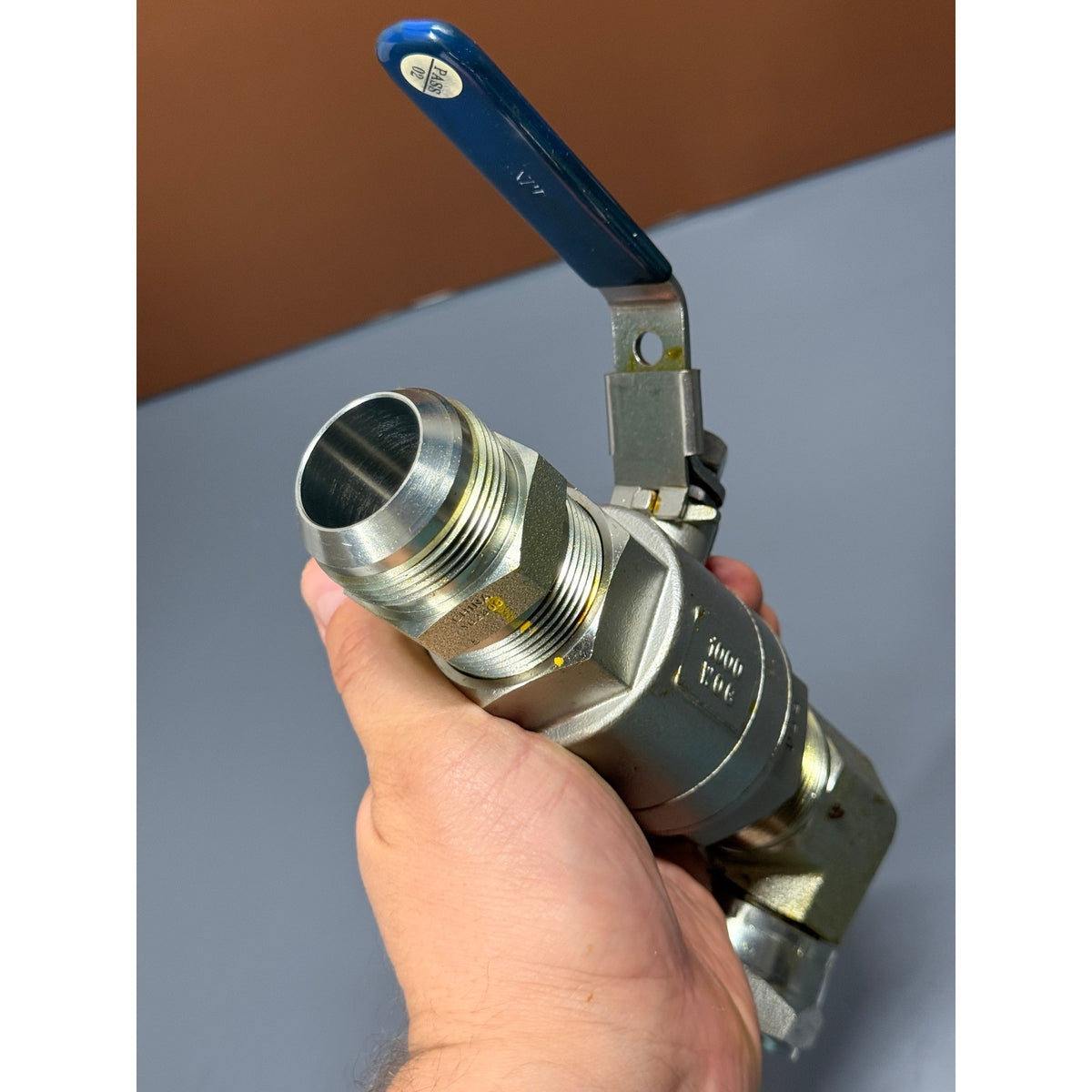 1-1/4" CF8M Stainless Ball Valve 1000WOG Assembly w/ Elbow & Adapter Fittings