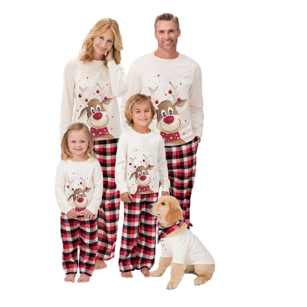 LIONVI Men's XL Christmas Pajama Set Cotton Xmas Deer Holiday Pajama Dad