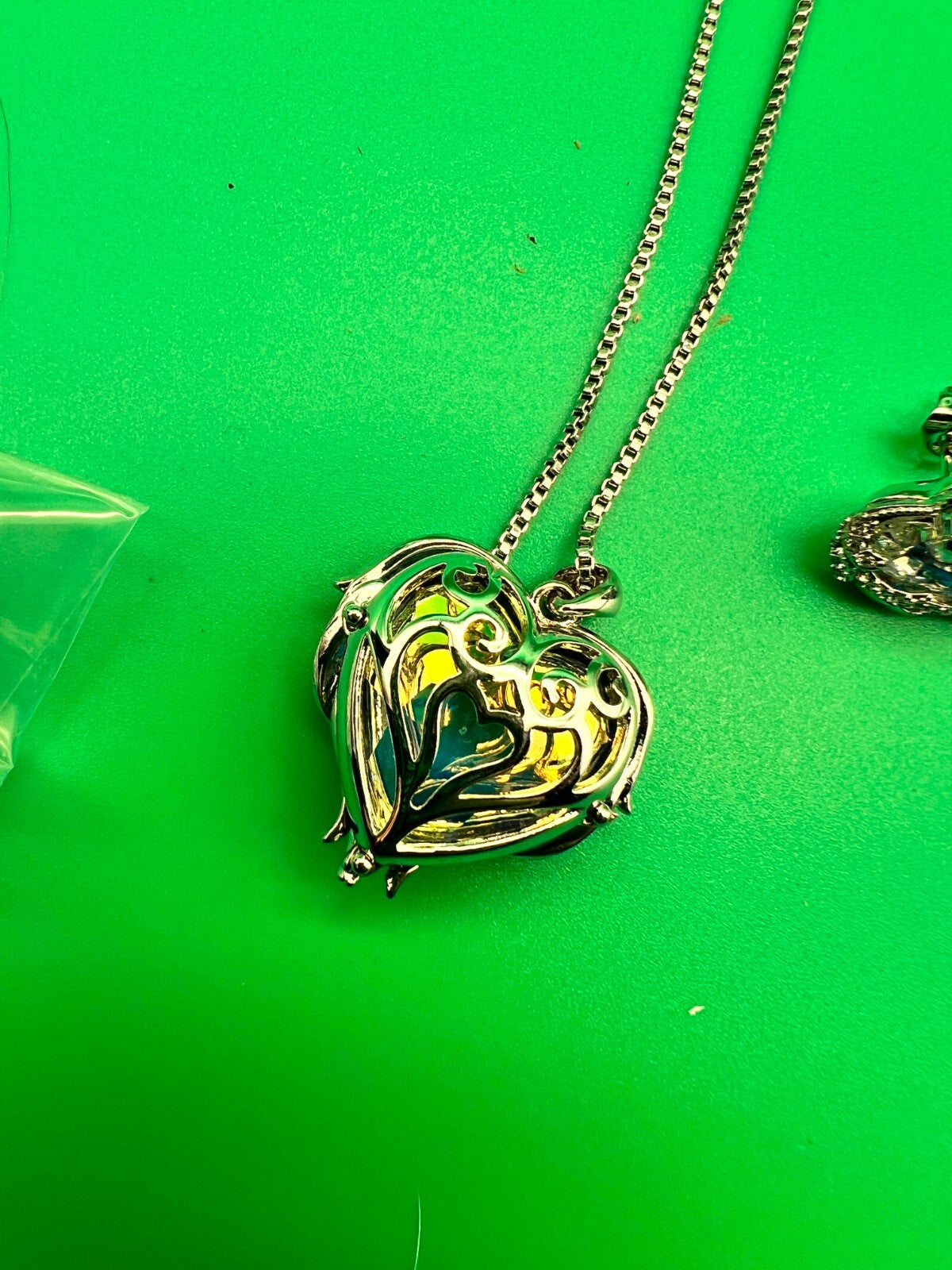 CDE Jewelry Set Angel Wing Love Heart Pendant Necklaces and Earrings w/ Birthsto
