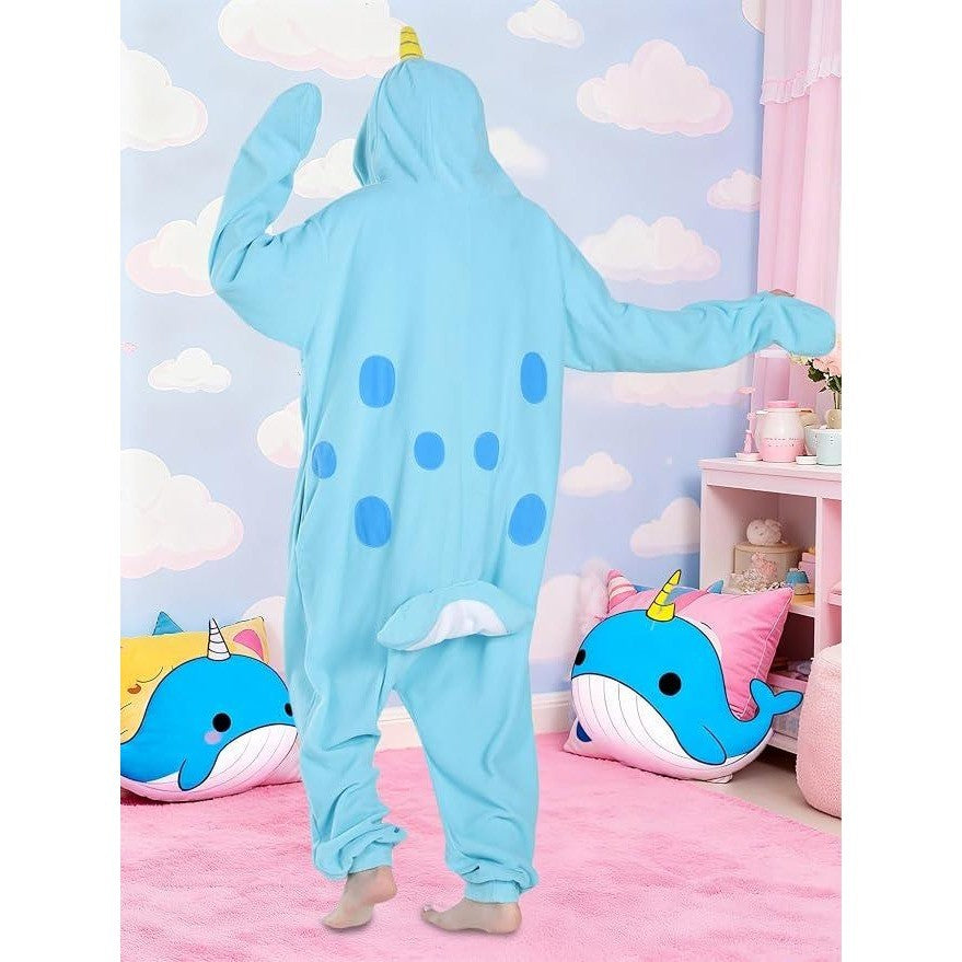 MSRP $45 Unpifolov Kids XS (fit height 4'3"-4'9") Narwhal Cosplay Costume Unisex