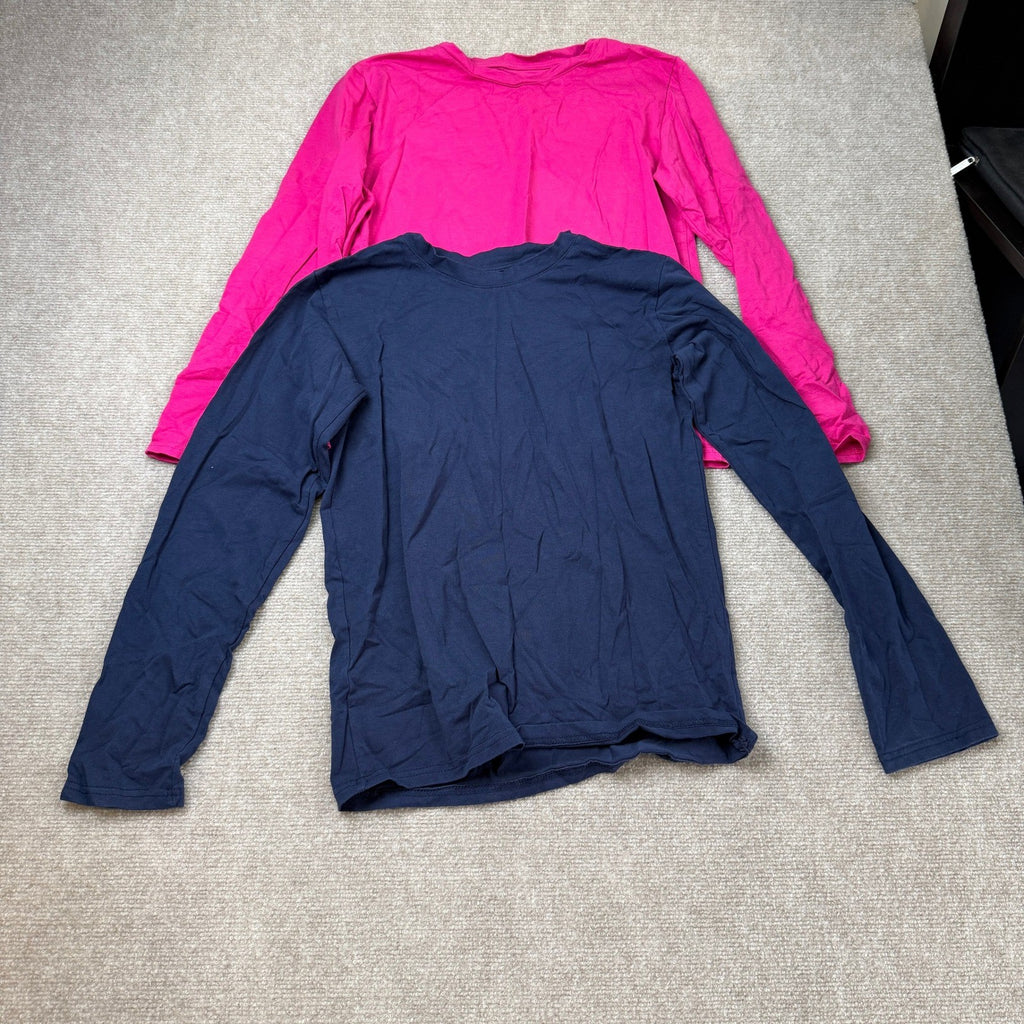 Set of 3 HoeVou Girls 14-16Y Long Sleeve Shirts Youth Cotton T-Shirts Tagless L