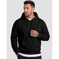 MSRP $38 JMIERR Mens L Black Fleece Lined Oversized Hoodie Pullover Sweatshirt