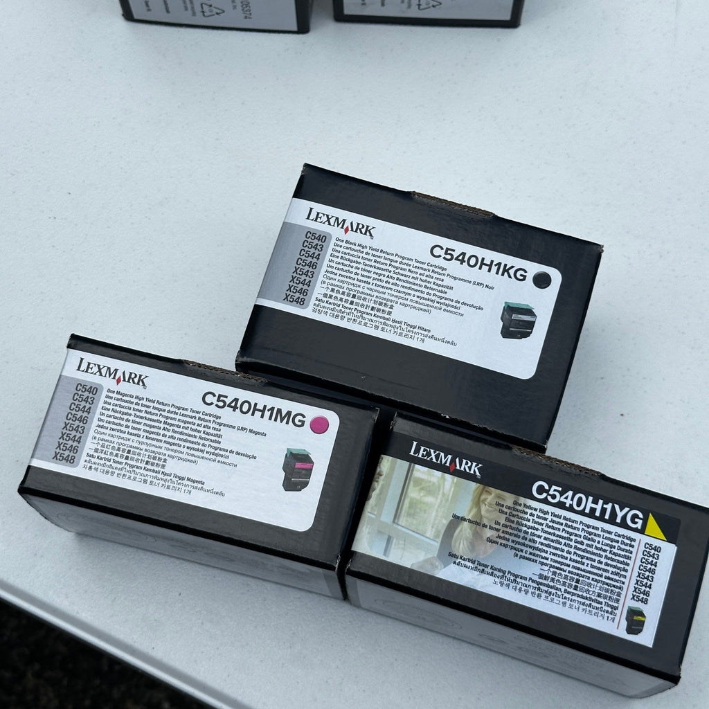 Set of 5 Lexmark C540H1MG C540H1YG C540H1KG Toner Cartridges C540 C543 C544 C546