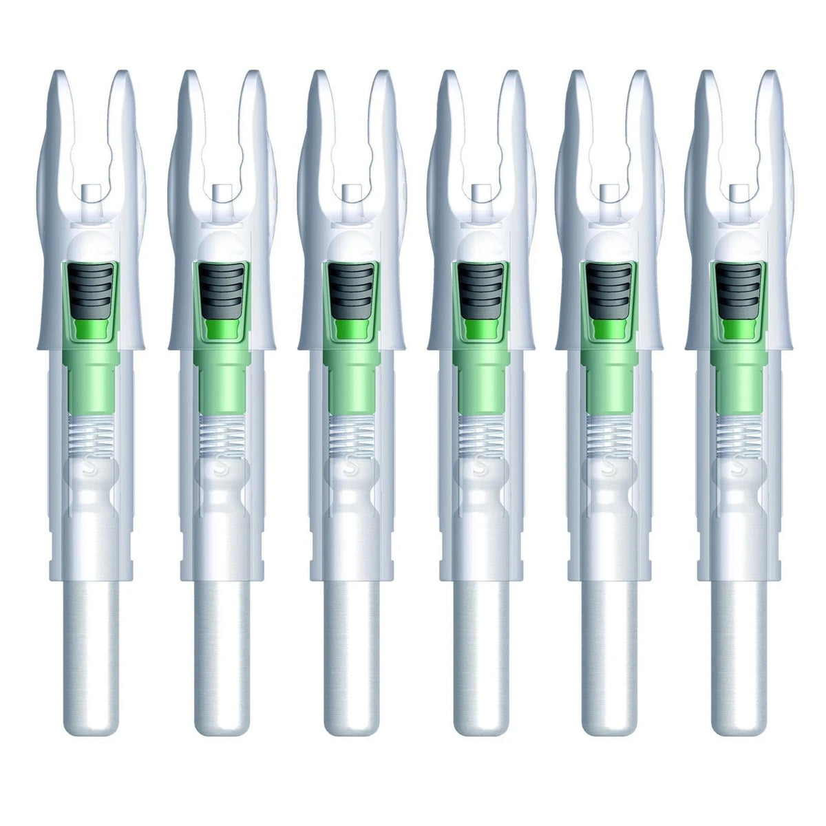 Pack of 6 S LED Lighted Nocks for Arrows 0.244"/6.20mm On/Off Switch Included  P