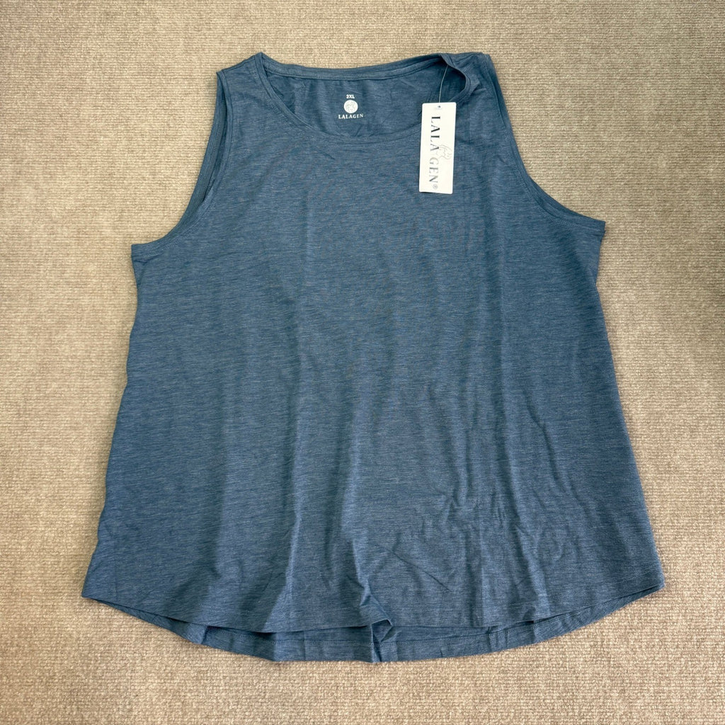NWT Lalagen Women's XXL Blue Plus Size Workout Tank Tops Sleeveless Summer