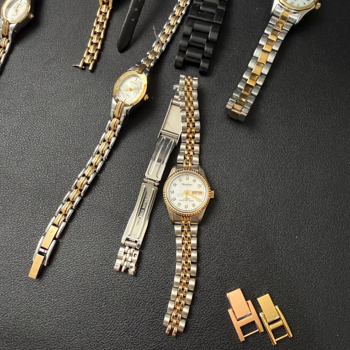 Set of 13 Armitron Watches Men's & Women's BROKEN FOR PARTS