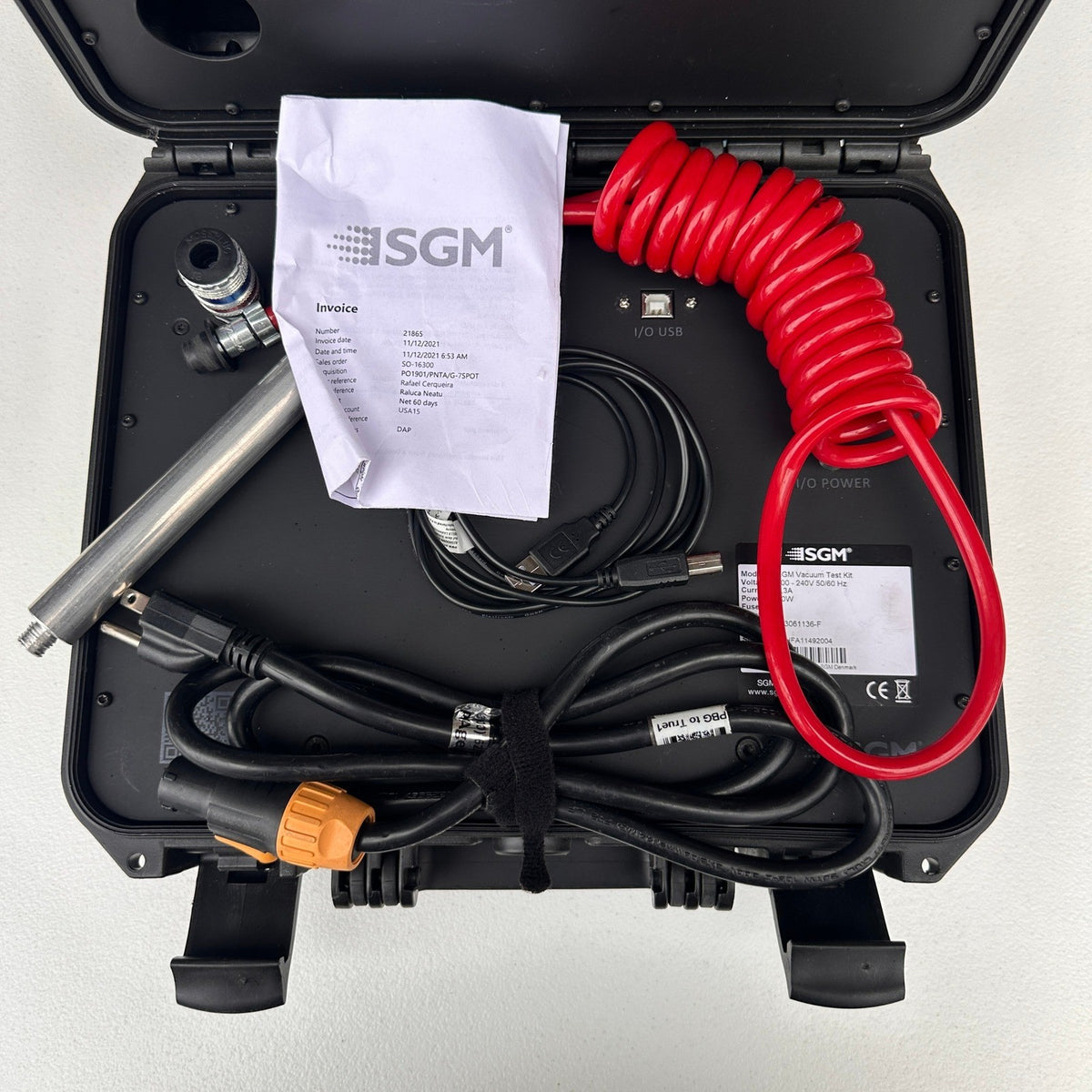 SGM Vacuum Test Kit 83061136-F for SGM IP-Rated Series Fixtures, Hard Case