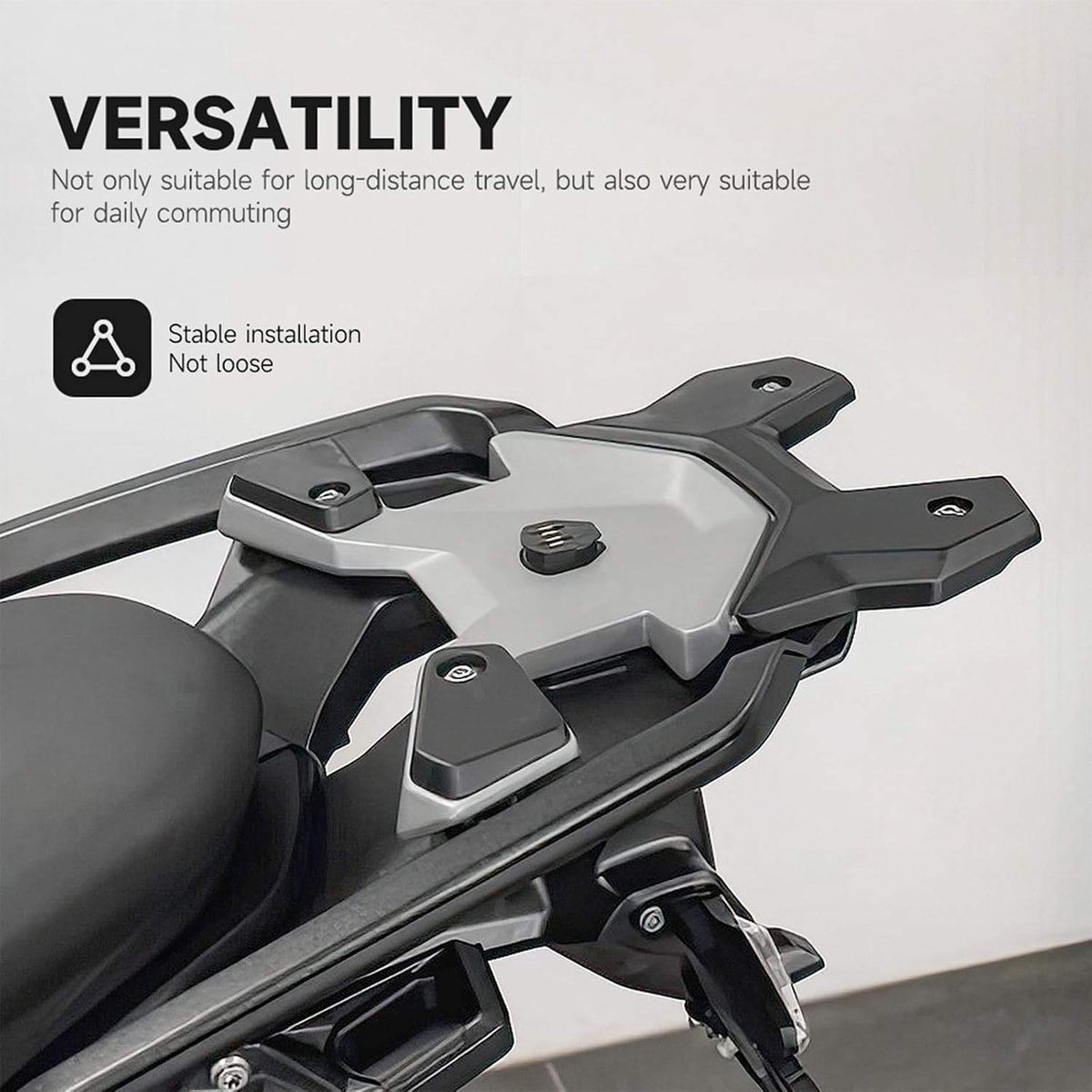 FWXEOZ Silver Motorcycle Rear Luggage Rack with USB Port for BMW R1300GS R 1300