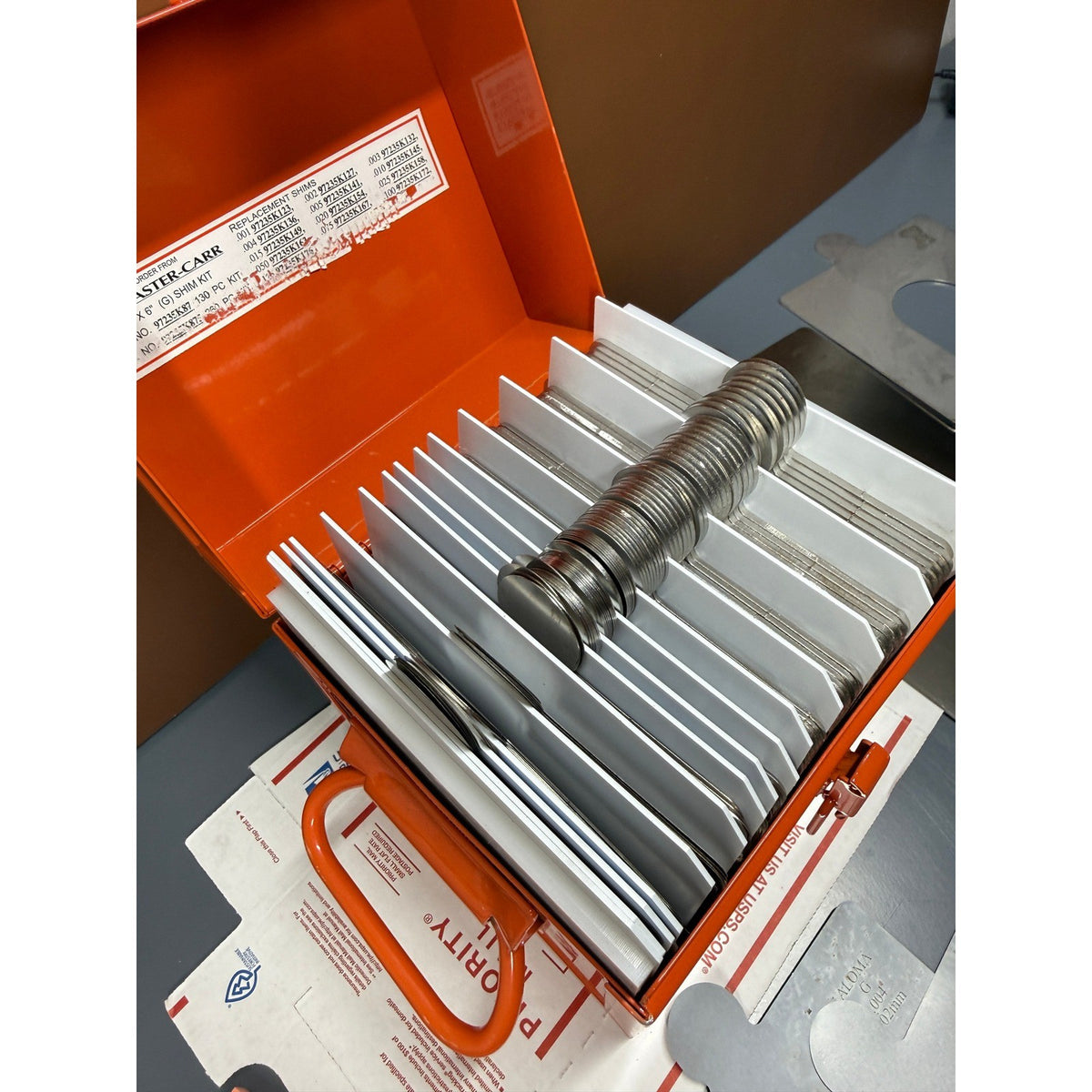 Aloma 130 Pcs G Shim Set 6x6" For Use Up To 2 1/4" Bolt Size 97235K87