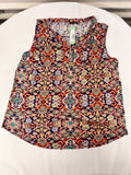 NWT Papermoon Women's 2X Split Neck Sleeveless Henley Knit Top Blouse
