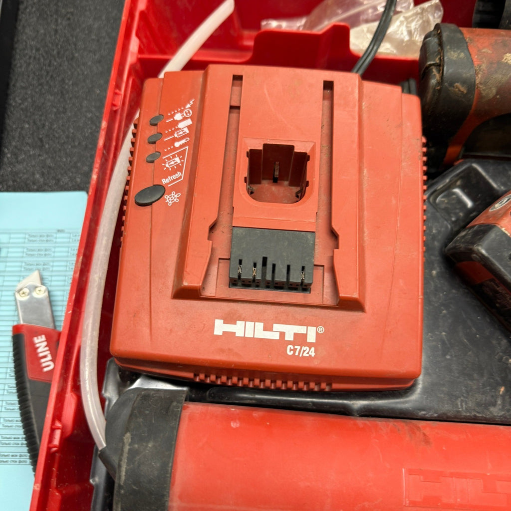 Hilti ED3500 Cordless Adhesive Epoxy Dispenser Set w/ 2 Batteries, Charger, Hard