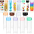 Set of 16 FARQAN Sensory Bottles with Lids 13.5 oz Leakproof Clear Plastic Reus