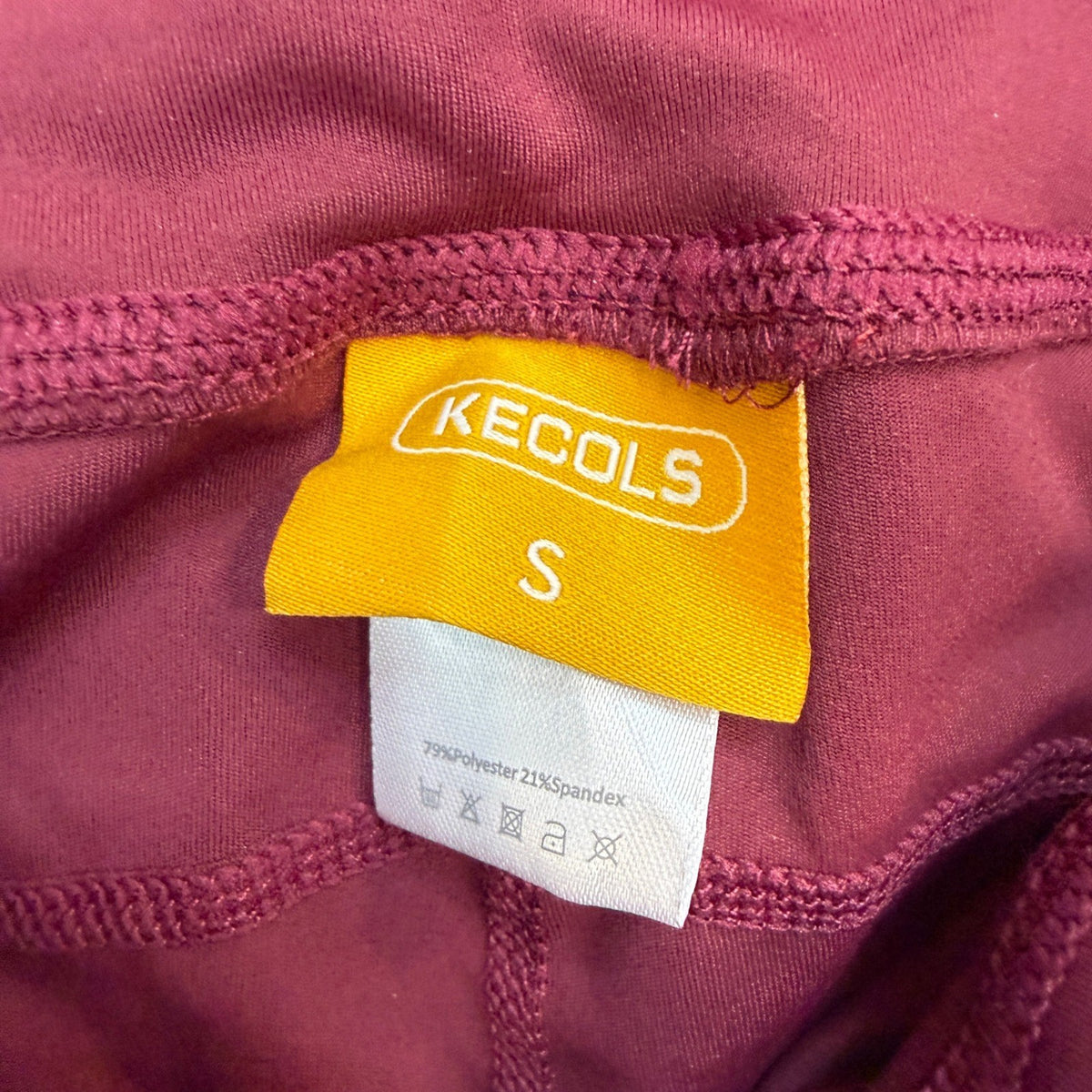 MSRP $52 Kecols Women's S Wine Yoga Scrub Pants High-Rise Straight Leg Uniform