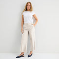 MSRP $54 Liz Claiborne Womens 10 Moonbeam Wide Leg Mid Rise Trouser Pants