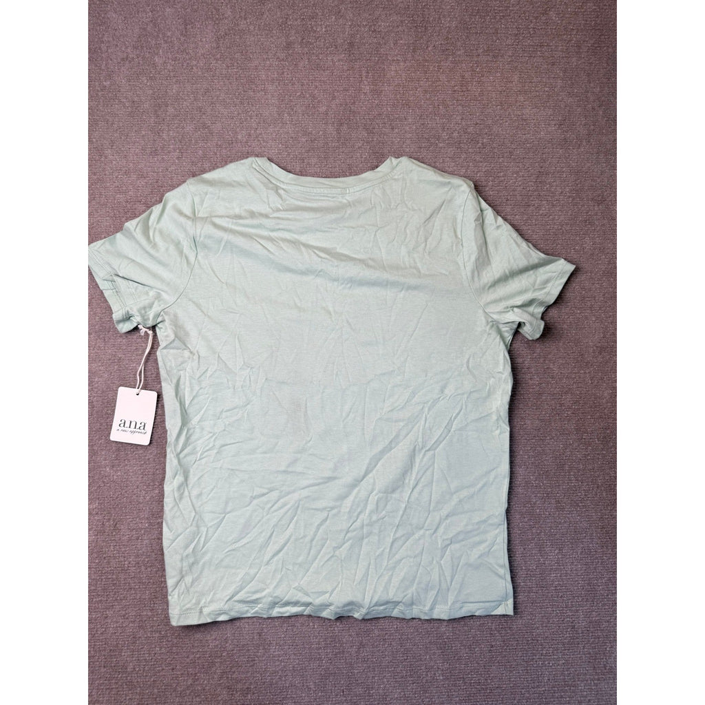 NWT A.N.A Womens M Sea Mint Round Neck Short Sleeve T-Shirt