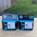 Set of 2 HP 75 Tri-Color CB337WN Original Ink Cartridge EXP 05/2020