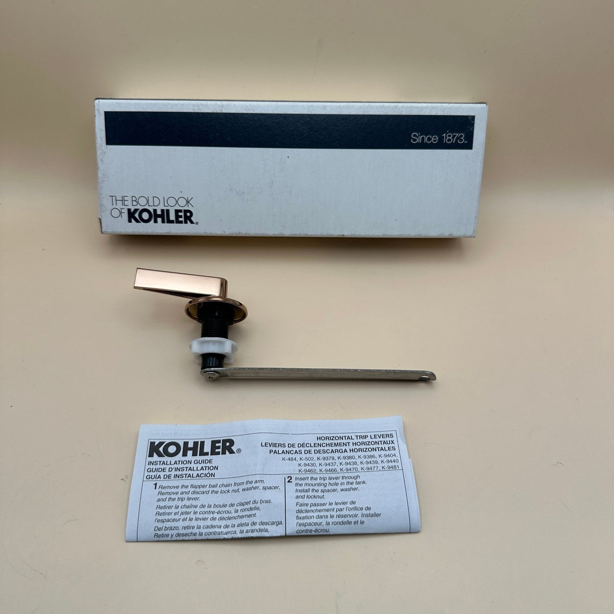 Kohler 9167-L-RGD Memoirs Left Hand Trip Lever, Vibrant Polished Rose Gold