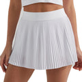 Women's S-XL White Lightweight Pleated Golf Skorts, Flowy Athletic Skirt for Ten