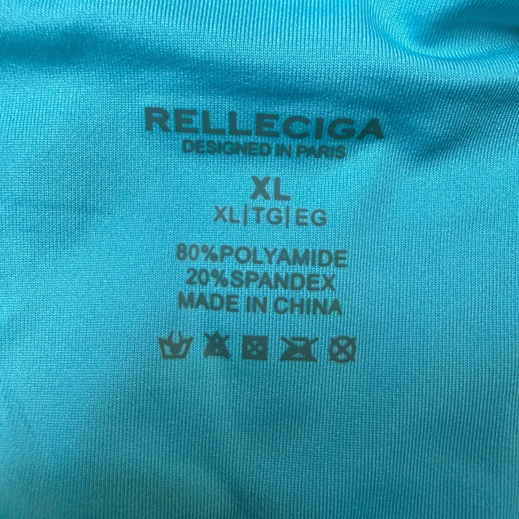 MSRP $19 RELLECIGA Women's XL Sky Blue Cheeky Brazilian Cut Bikini Bottom Low