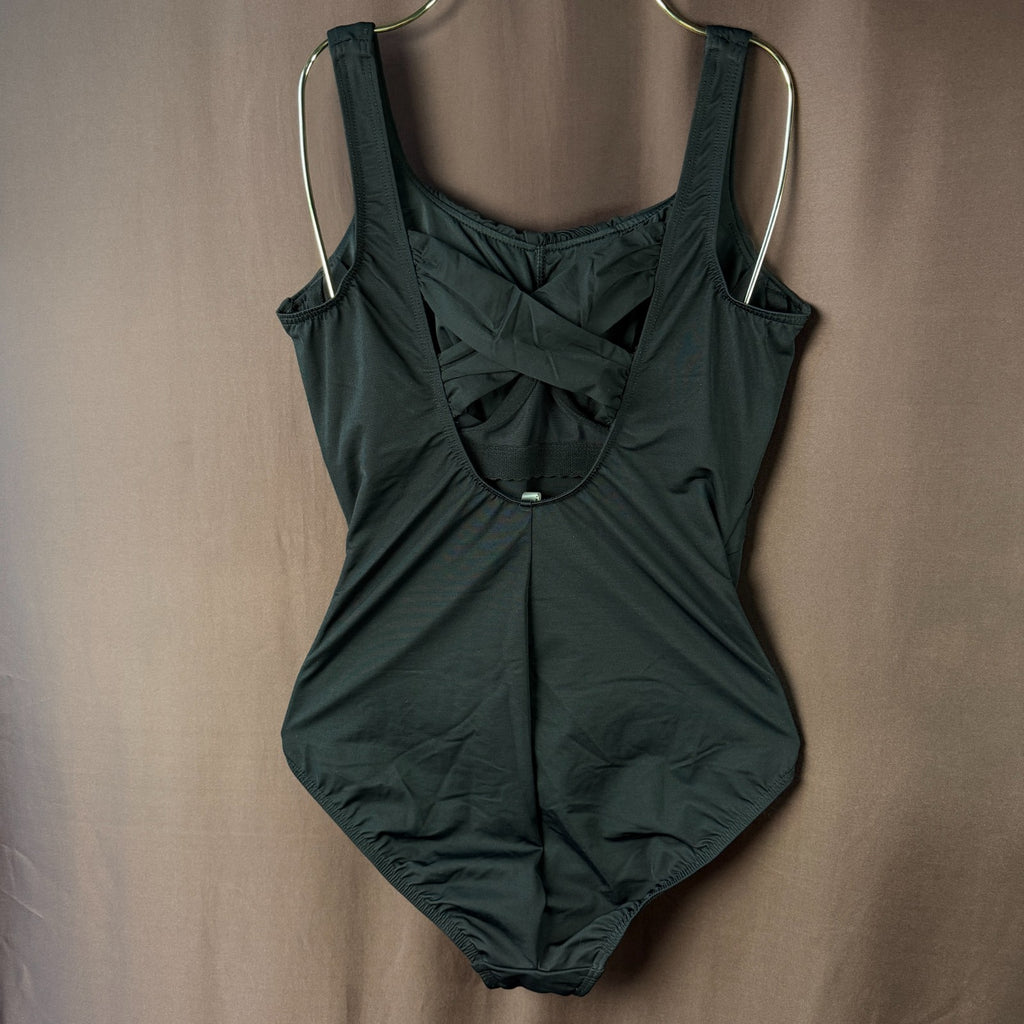 Lands' End Women's 8-18W SlenderSuit Carmela One Piece Swimsuit Black