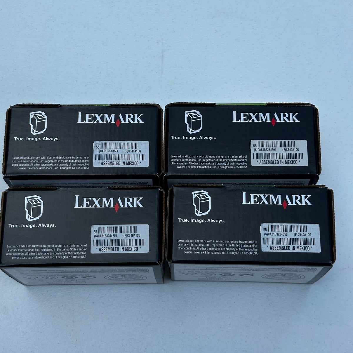 Set of 4 Lexmark C540A1CG Cyan Toner Cartridges C540 C543 C544 С546 X543 X544
