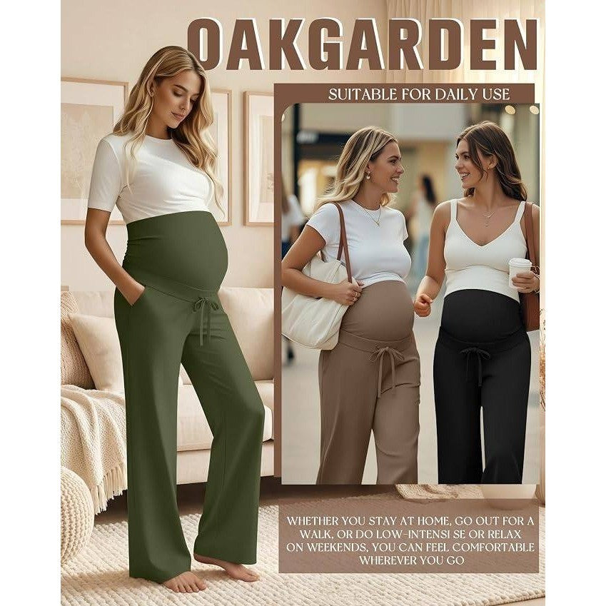 MSRP $61 Oakgarden 3 Pack Women's XXL Maternity Sweatpants Over The Belly