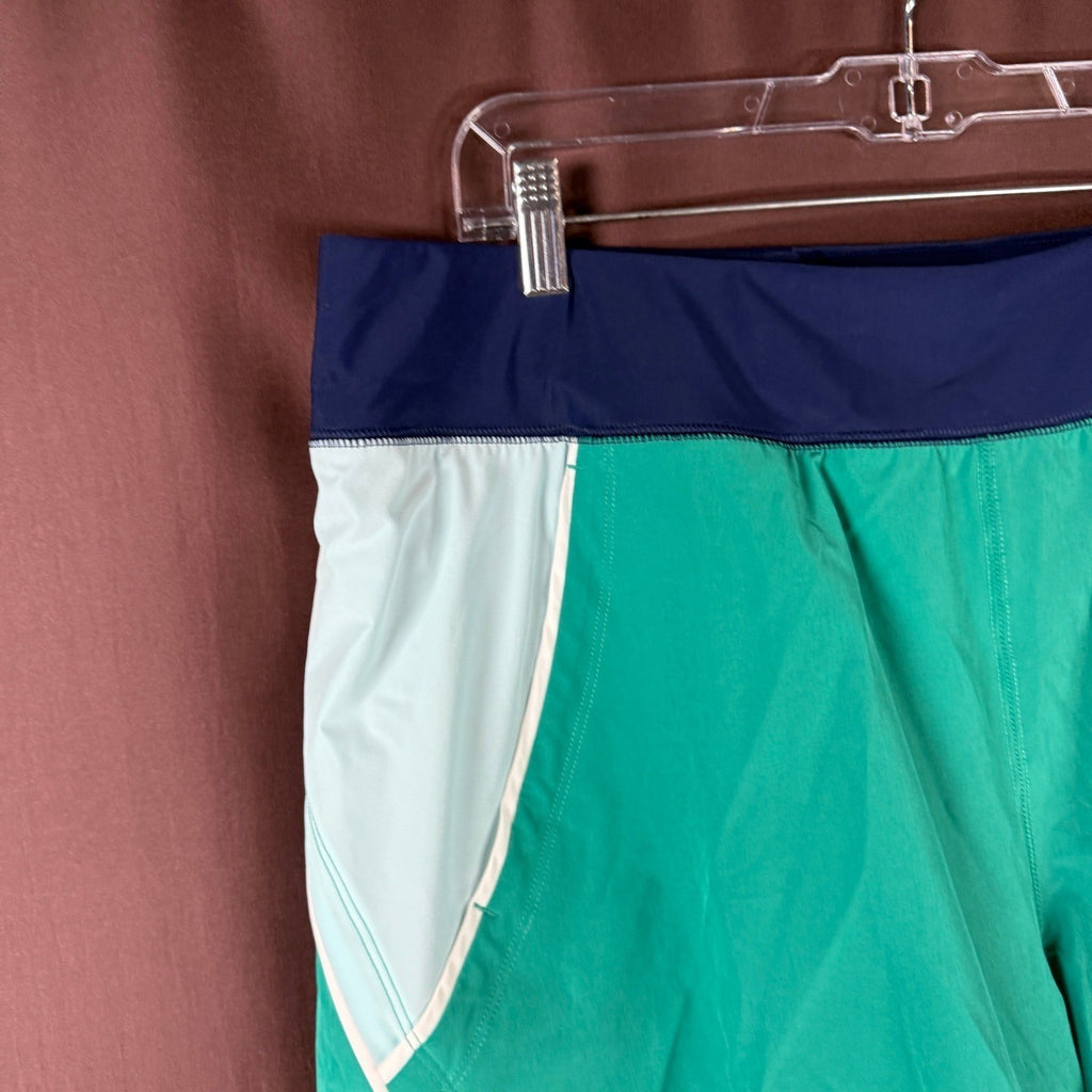 Lands' End Women's 14 LONG 5" Quick Dry Swim Cover-up Shorts Elastic Waist Boar