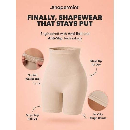 MSRP $27 SHAPERMINT 55021 Womens XL/2XL Nude Shapewear High-Waisted Shap