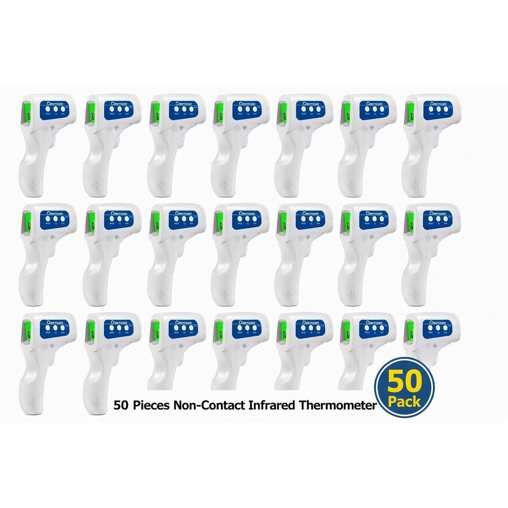 Lot of 50 Berrcom JXB-178 Non-Contact Infrared Forehead Digital Thermometer