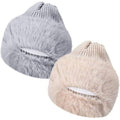MSRP $18 Skicuff 2 Pcs Faux Fur Knit Beanie Winter Satin Lined Beanie Hat Warm