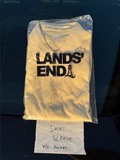 Lands' End Mens Short Sleeve Supima Polo Shirt Golden Candle Light L-2XL Regular