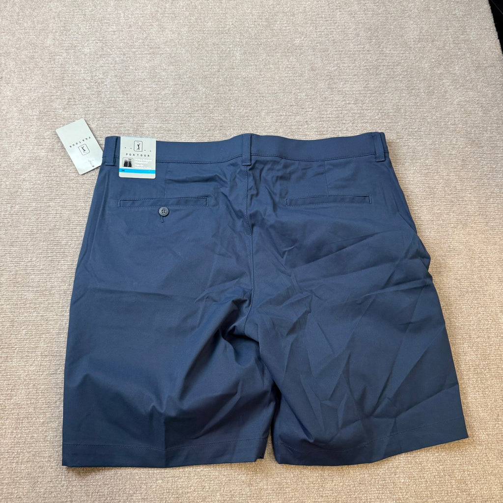 MSRP $65 PGA TOUR Mens 36 Black Iris 9" Mid Rise Moisture Wicking Golf Shorts