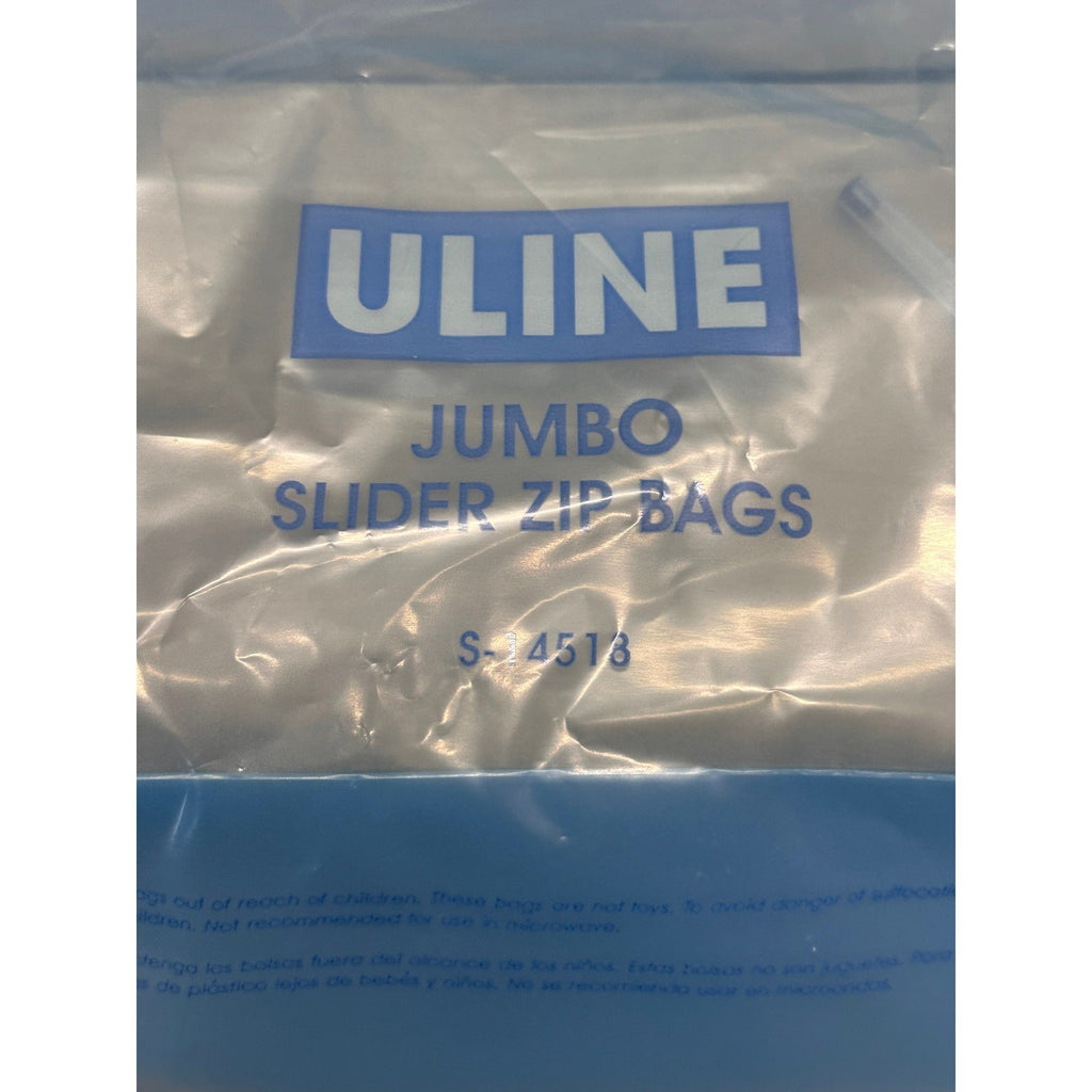 Pack of 32 Uline S-14518 Jumbo Slider Zip Bags 24x20" 11 Gal