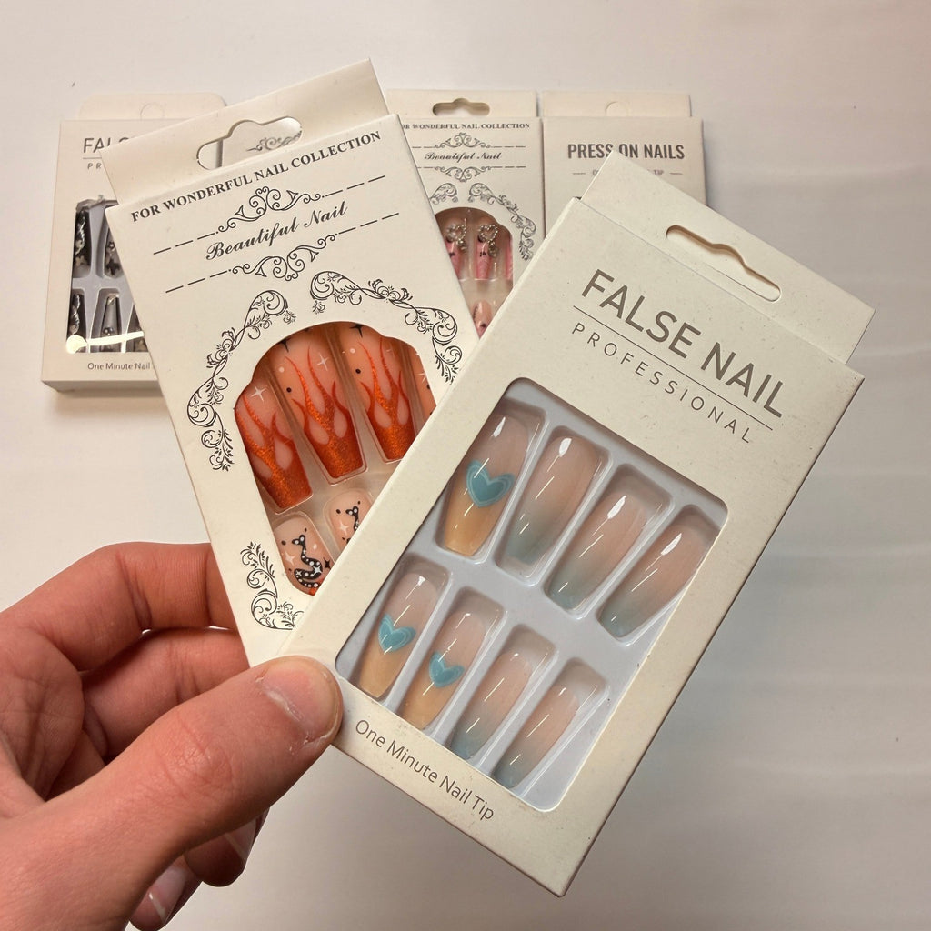 Lot of 10 Pack of 24 New False Press On Nails Assorted Designs and Colors №N27
