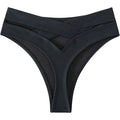 SOLY HUX Women's XL Black Criss Cross Cut Out Back Bikini Bottoms Swimsuit